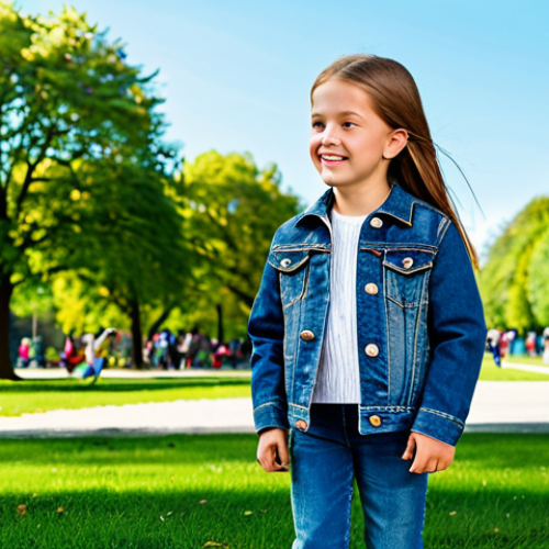 Home 9 **
"A young girl, fully clothed in a modest denim jacket and jeans, playing in a park with other children, appropriate attire, safe for work, perfect anatomy, natural proportions, family-friendly, professional photography, bright sunny day, clear sky."
**